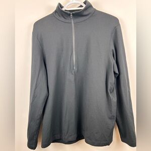 Lululemon Mens Half Zip Pullover Medium* Black Performance Athletic Top